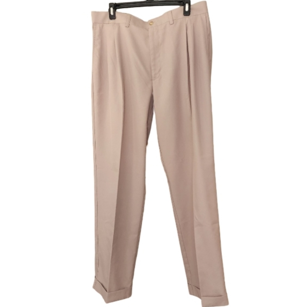 Callaway‎ Men's 36×32 Tan Double Pleat Cuffed Golf Pants